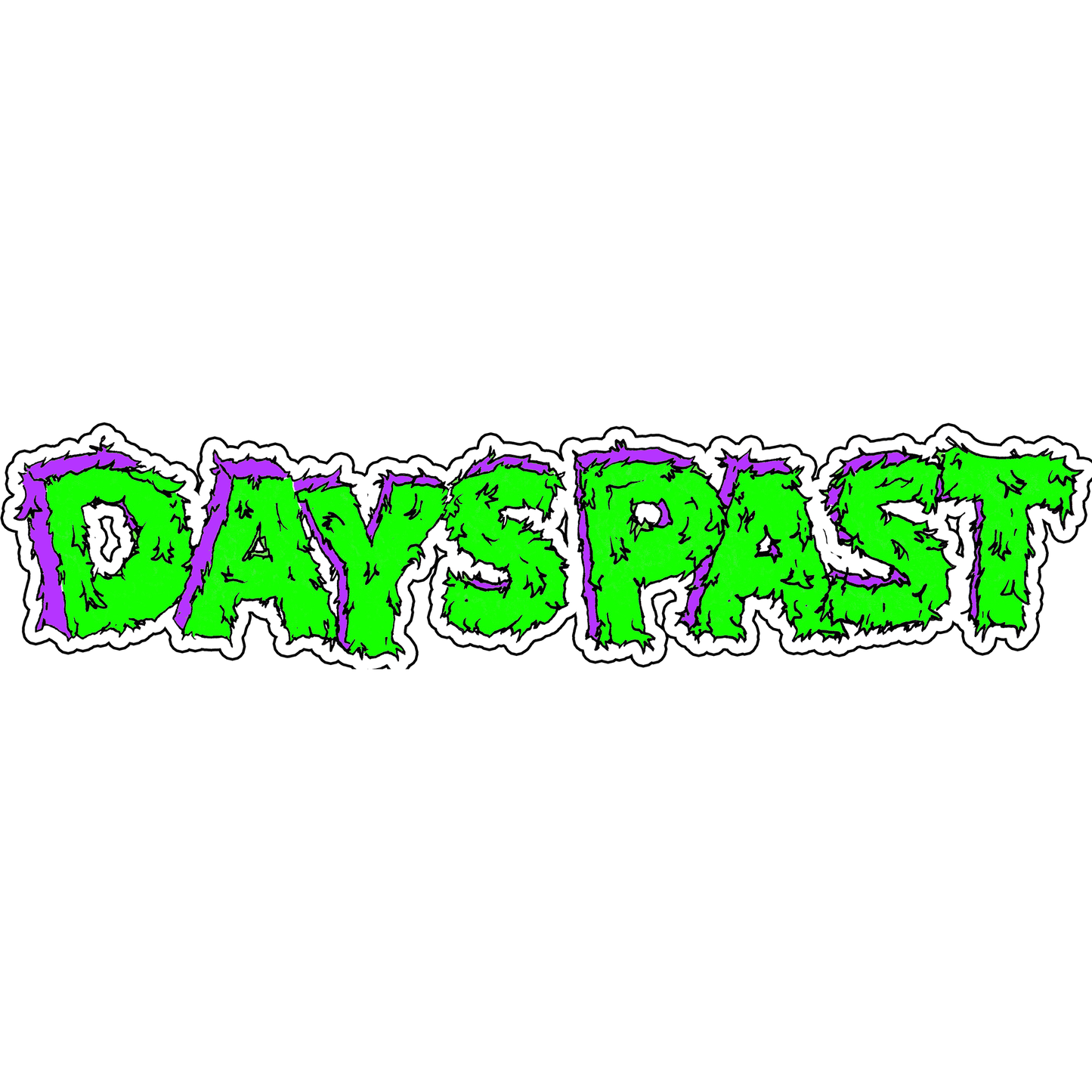 Days Past Fuzzy Logo Sticker